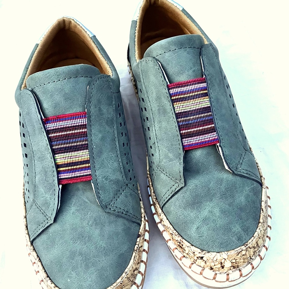 Woman’s Casual Green Slip-on